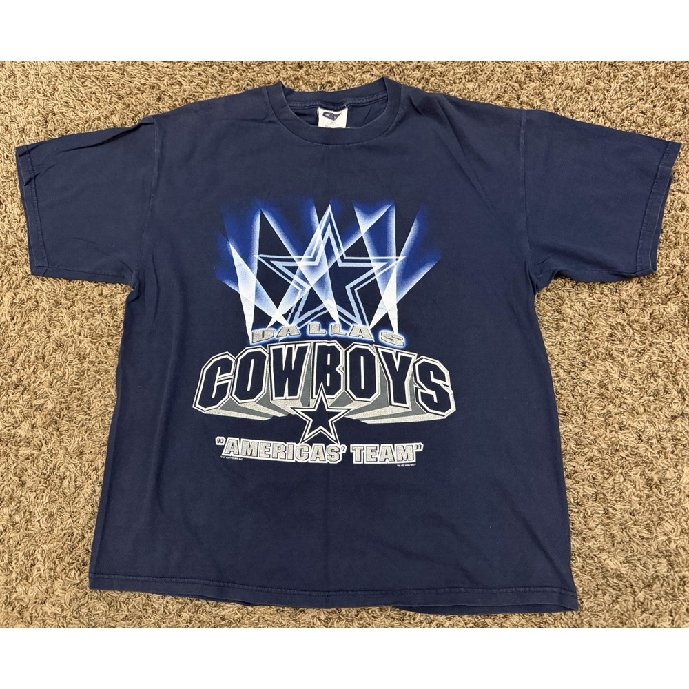 Vintage 90s CSA Dallas Cowboys T-Shirt NFL Blue 1999 Football Mens Sz XL